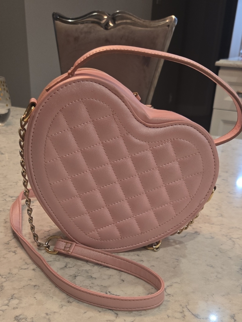 Hot Topic Polly Pocket Heart Purse & Wallet Matching Set Quilted Crossbody AS IS - Picture 9 of 16